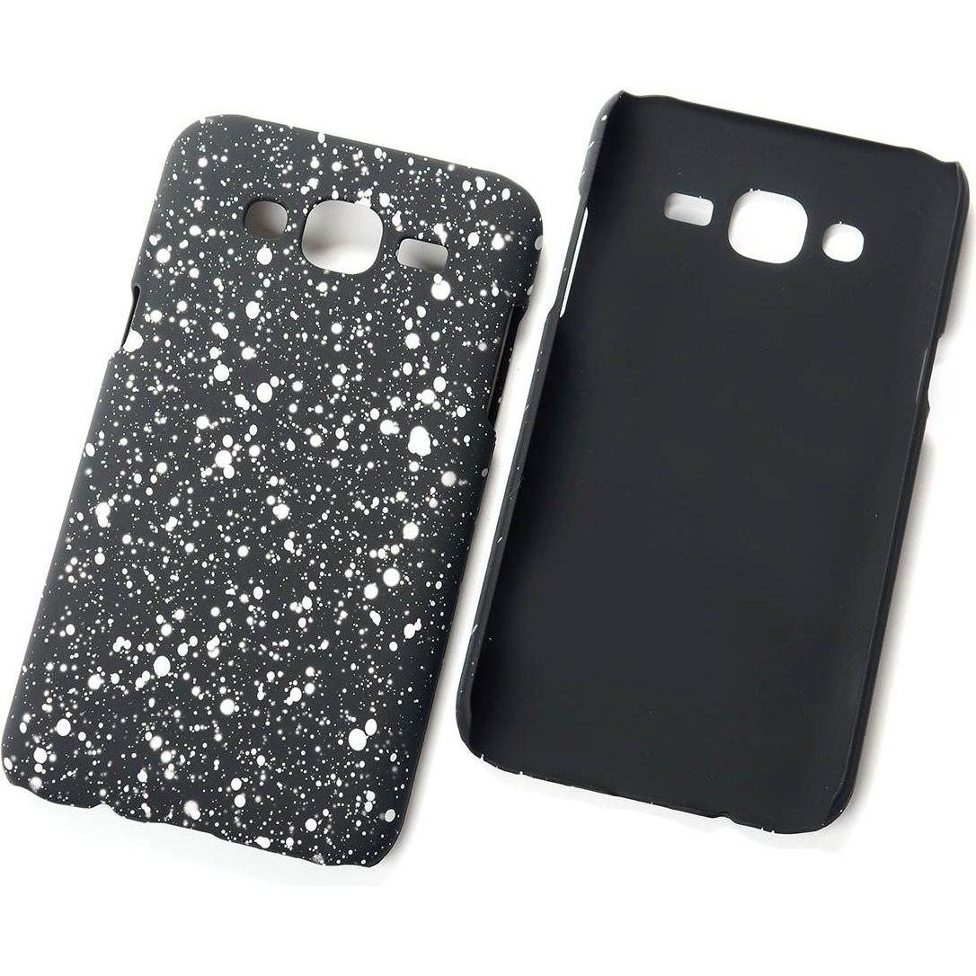 König Design Handy Hülle Schutz Case Bumper Etuis für Samsung Galaxy J5 2015 3D Sterne Weiss (Samsung Galaxy J5 (2015)),...