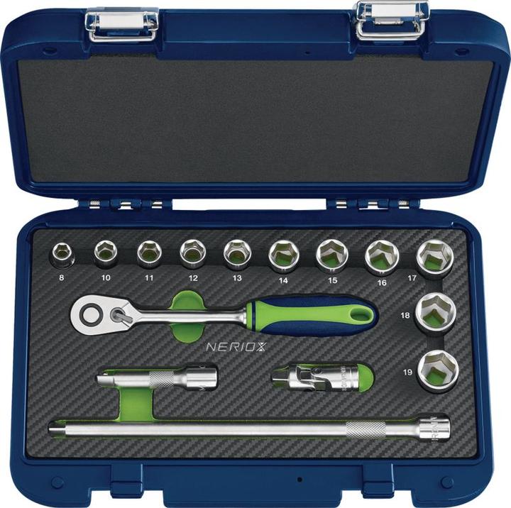 Actual product image Neriox Socket wrench set 3/8" / 15-piece (3/8")