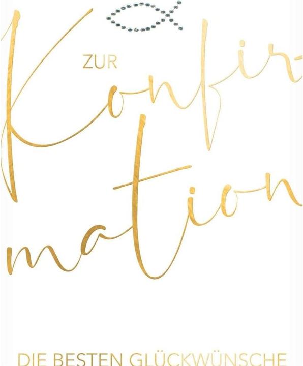 Actual product image Susy Card Greeting Card Confirmation 11.5 x 17 cm, Jewellery Fish (1 pcs.)