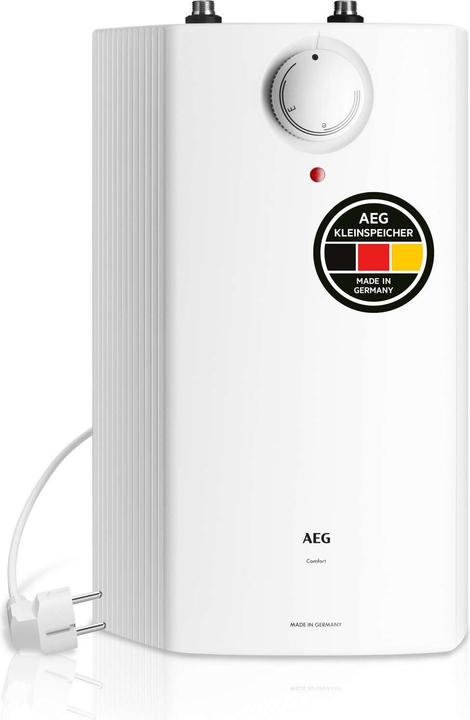 AEG Haustechnik Huz 5 Comfort druckloser Untertischboiler 5 Liter Niederdruck, ThermoStop mit Stecker, 2 kW