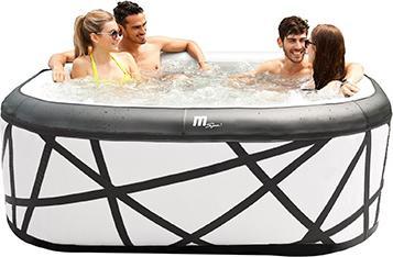 PureHaven aufblasbarer Whirlpool 185x185x68 cm für 6 Personen selbstreinigend inkl. Filterkatuschen (6 Pers.)