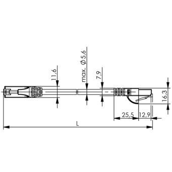 Thumbnail - Telegärtner Patch-Kabel (U/UTP, CAT5e, 0.50 m), Netzwerkkabel