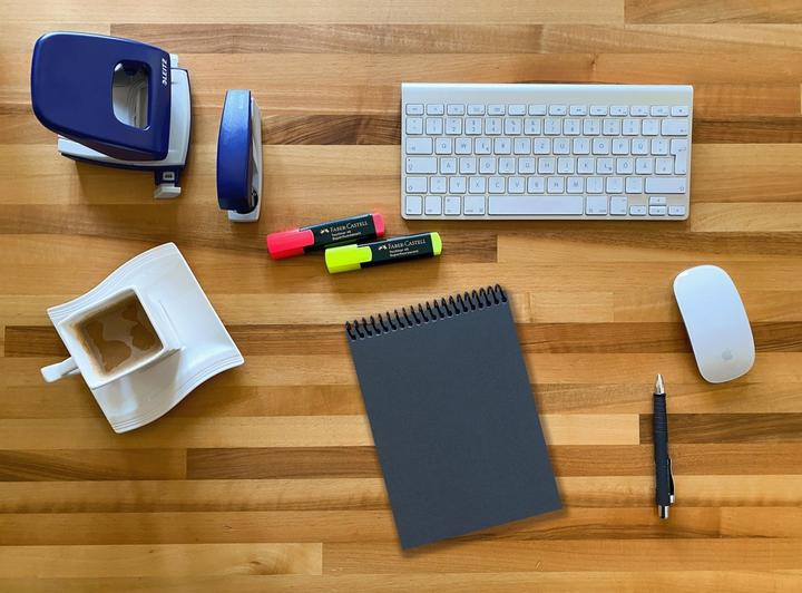 Image du produit A 5 Bloc-notes Luxury 80 pages BLEU NE (A5, Quadrillé)