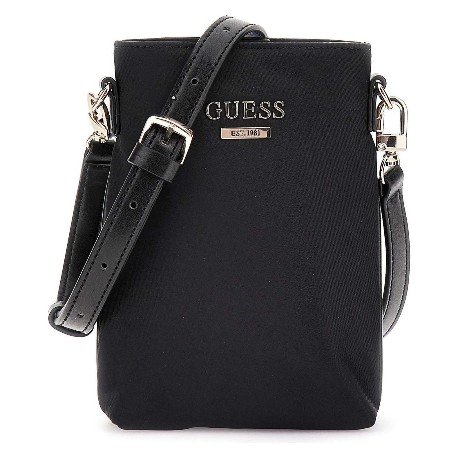 Guess, Damen, Handtasche, Follie Travel Chit Chat Phone Bag, Schwarz