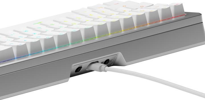 Produktbild Glorious GMMK 3 Pro 65 % Custom Gaming-Tastatur - Pre-Built, ANSI (US), Fox Switches, silber (US, Kabelgebunden)