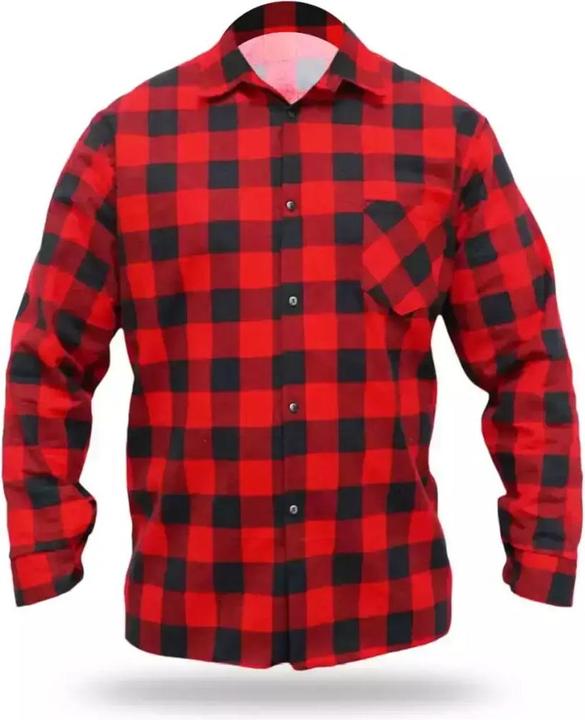 Actual product image Dedra red flannel shirt, size L, 100 % cotton (BH51F1-L) (L)