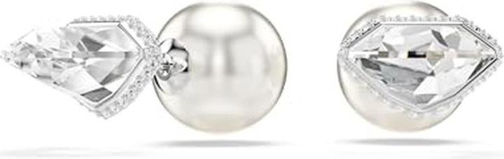 Produktbild Swarovski Lucent Oorknopjes mit Pavé und Bal in Weiss (Rhodiumbeschichtet)