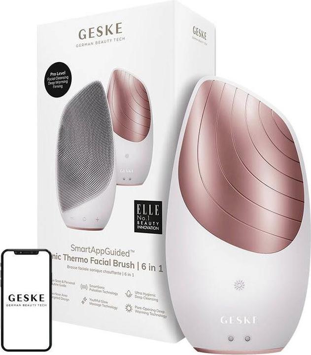 Actual product image Konjac Sponge Soniczna szczoteczka termiczna do twarzy 6w1 Geske z Aplikacją (starlight)