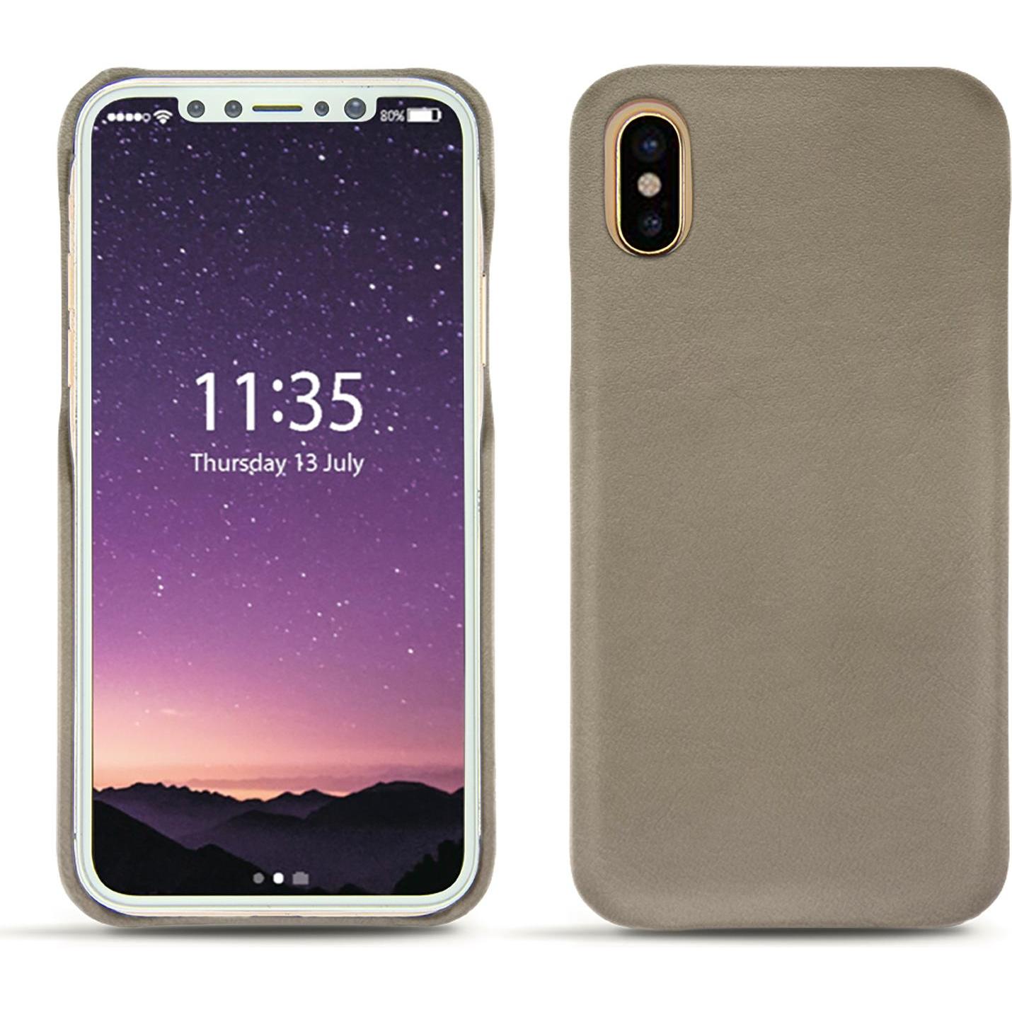 Thumbnail - Noreve Lederschutzhülle (Apple iPhone X), Smartphone Hülle, Beige