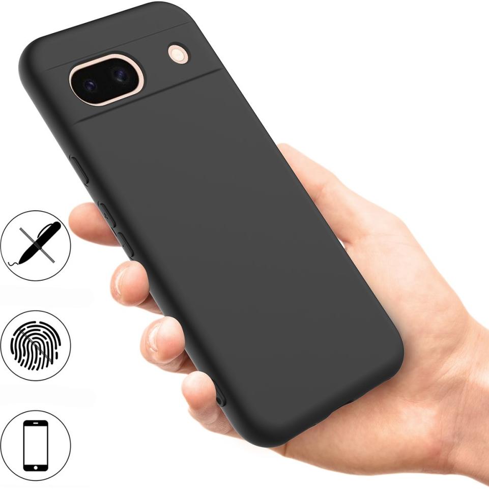 Thumbnail - Cover-Discount Google Pixel 8a - Silikon Gummi Hülle (Google Pixel 8a), Smartphone Hülle, Schwarz