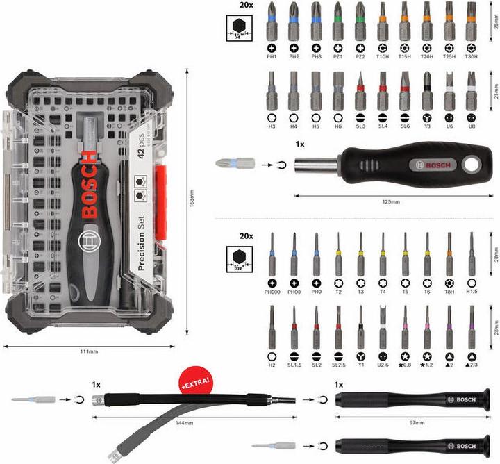 Actual product image Bosch Professional Screwdriver bit set (Allen screw, Screw slot)