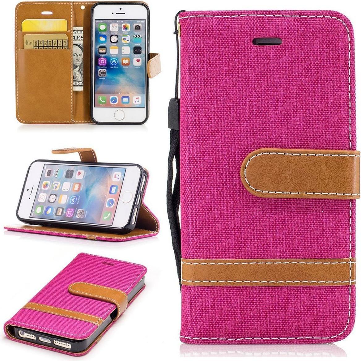 König Design Hülle Handy Schutz für Apple iPhone 5 / 5s / SE Case Cover Tasche Wallet Etui (Apple iPhone 5), Smartphone ...