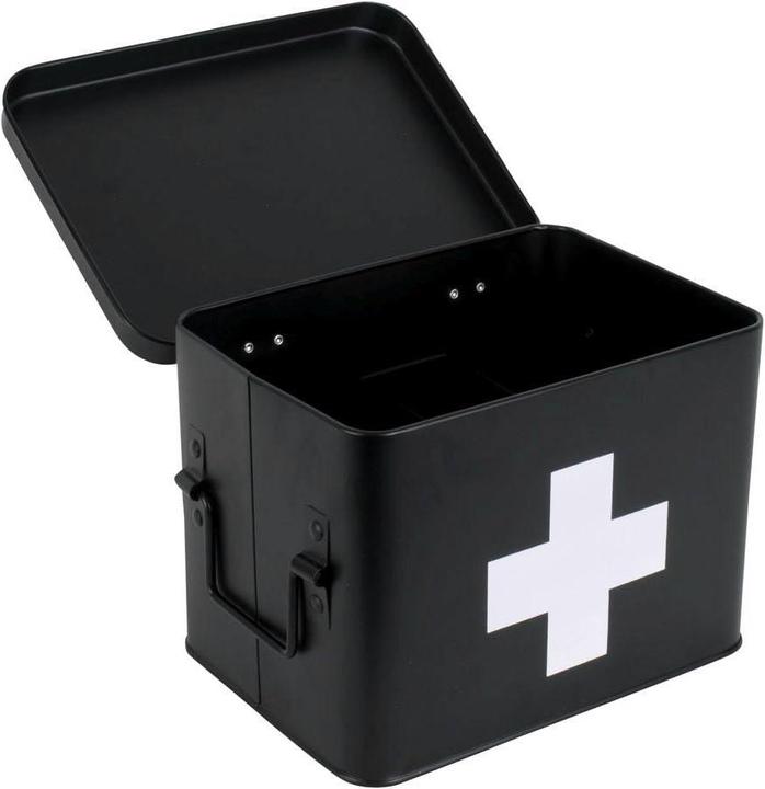 Produktbild present time Erste Hilfe Schrank klein 21.5 x 16 cm, Schwarz matt
