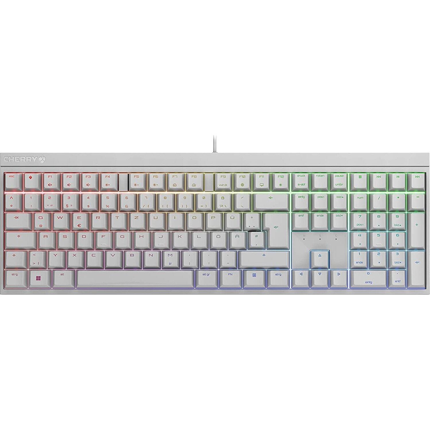 CHERRY xtrfy MX 2.0S (DE, Kabelgebunden), Tastatur, Weiss