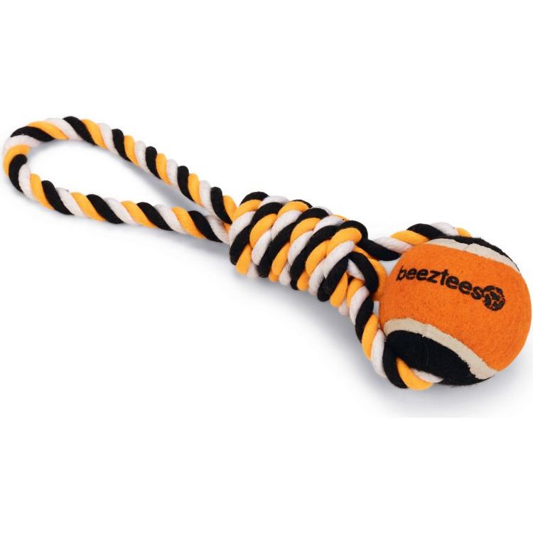 Beeztees Baumwollspielzeug Leira mit Ball (Hundespielzeug), Hundespielzeug
