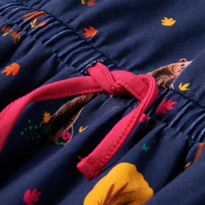 Produktbild VidaXL Kinderkleid mit Langen Ärmeln und Kordelzug Marineblau (104)