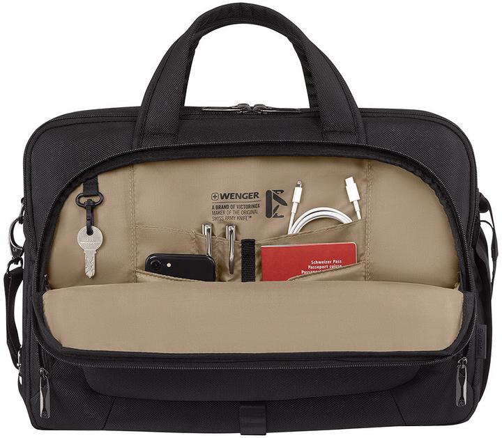 Productafbeelding Wenger Meteor Brief 16 - 17" Laptop-Tasche mit Tablet-Fach - schwarz (17")