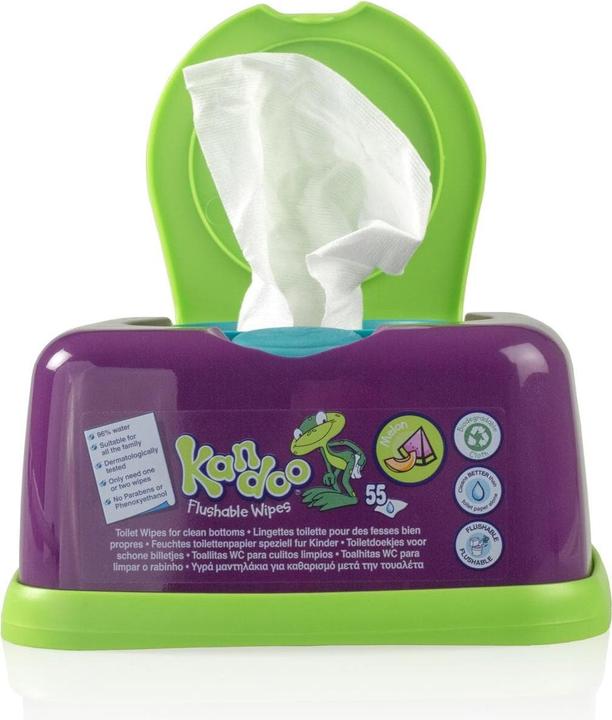 Image du produit Kandoo Melon avec distributeur de lingettes humides (55 pièce(s))