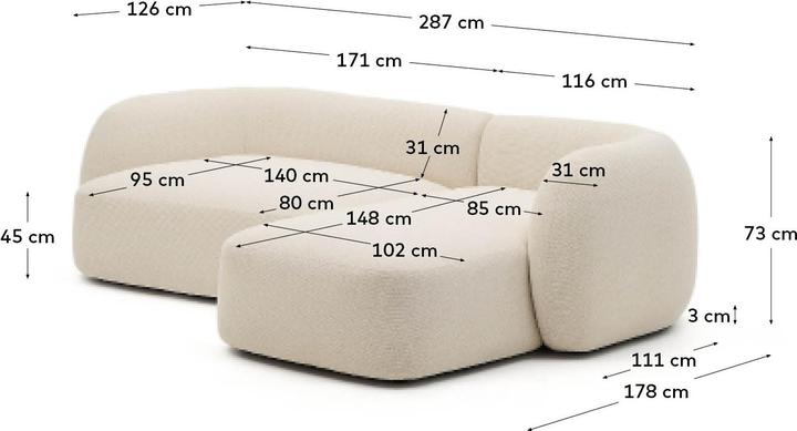 Produktbild Kave Home Martina (3-Sitzer)