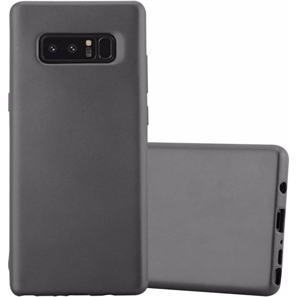 Cadorabo TPU Matt Metallic Cover (Samsung Galaxy Note 8), Smartphone Hülle, Grau