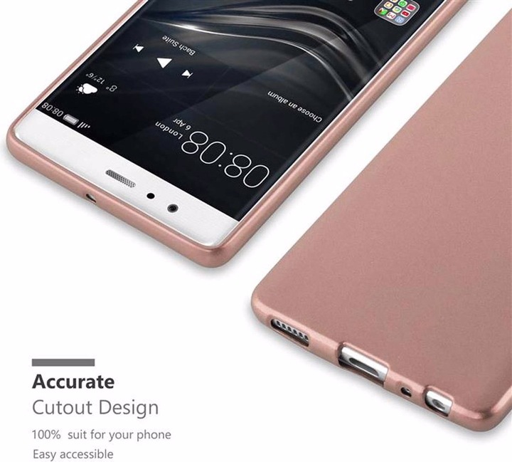 Actual product image Cadorabo TPU Matt Metallic Cover (Huawei P9)