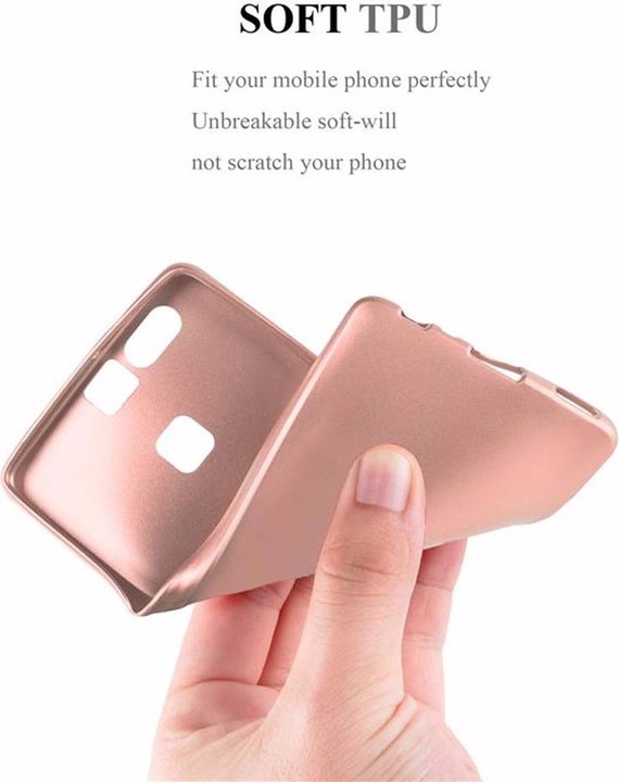 Actual product image Cadorabo TPU Matt Metallic Cover (Huawei P9)