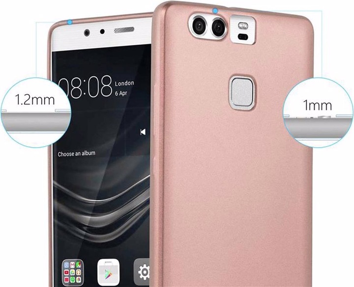 Actual product image Cadorabo TPU Matt Metallic Cover (Huawei P9)