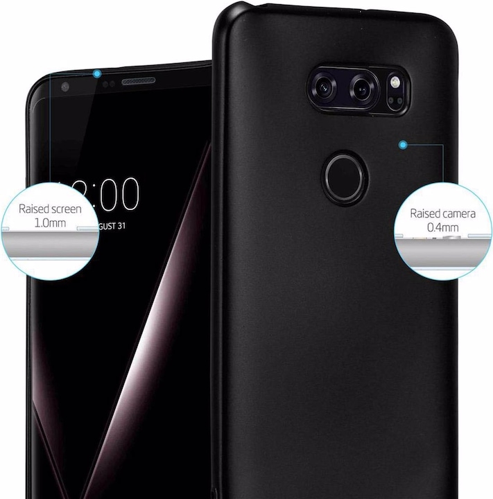 Actual product image Cadorabo TPU Matt Metallic Cover (LG V30, LG V30+, LG V30S+)