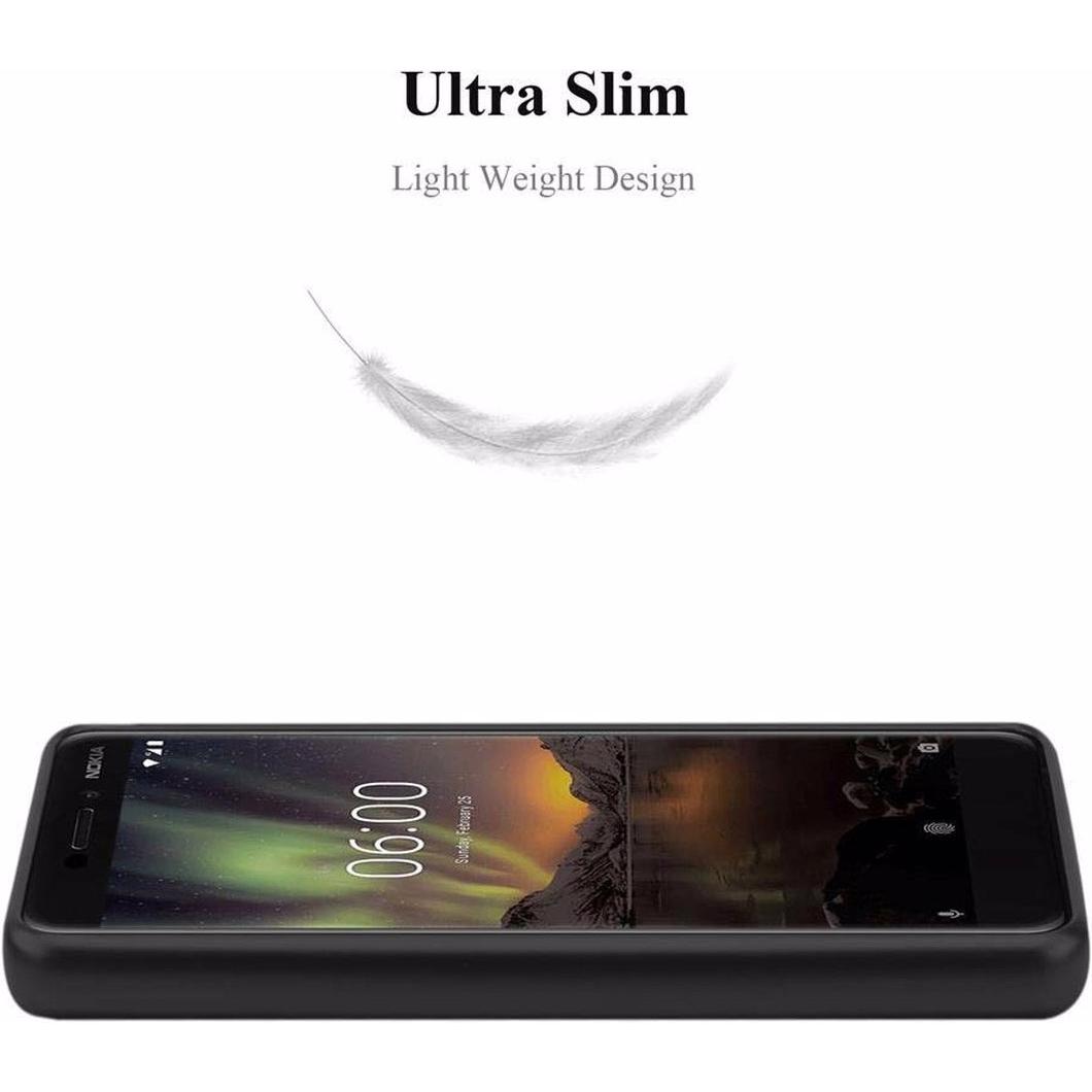 Thumbnail - Cadorabo TPU Matt Metallic Cover (Nokia 6.1), Smartphone Hülle, Schwarz
