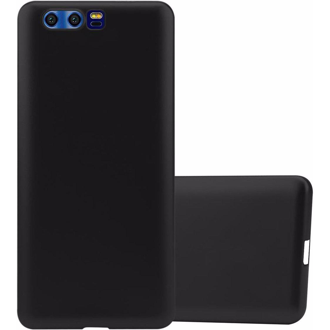 Cadorabo TPU Matt Metallic Cover (Honor 9), Smartphone Hülle, Schwarz