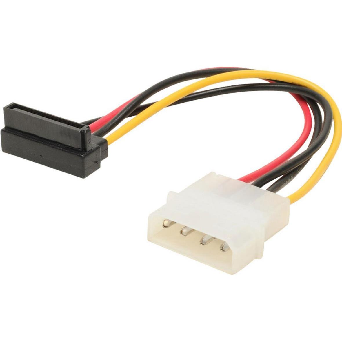 Shiverpeaks S/CONN maximum connectivity Power Adapter, 4-pol. 5.25 Powerstecker auf 15-pol. S-ATA mit abgewinkel, PC Geh...