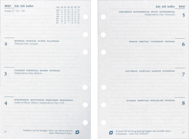 Produktbild Succes Standard Jahresinhalt Januar - Dezember (9,5 x 17,1, 1 Woche / 2 Seiten)
