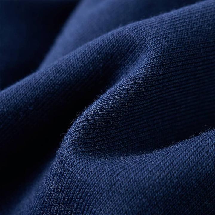 Actual product image vidaXL Children's trousers with drawstring navy blue 128,Material: 95 (128)