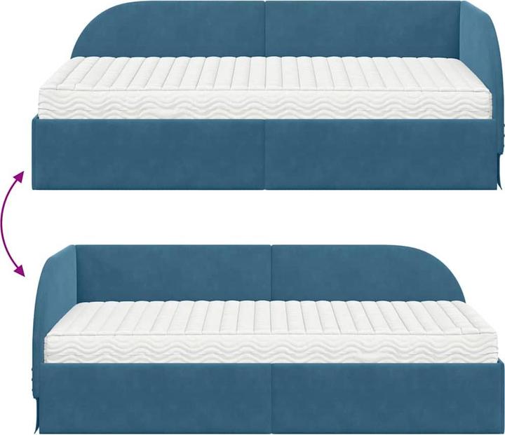 Image du produit vidaXL Eckbettgestell (90 x 190 cm)