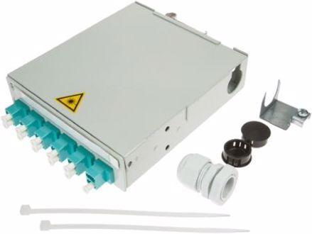 Telegärtner TS distributor 6xLC-D splice cassette (CAT6, 0.14 m)
