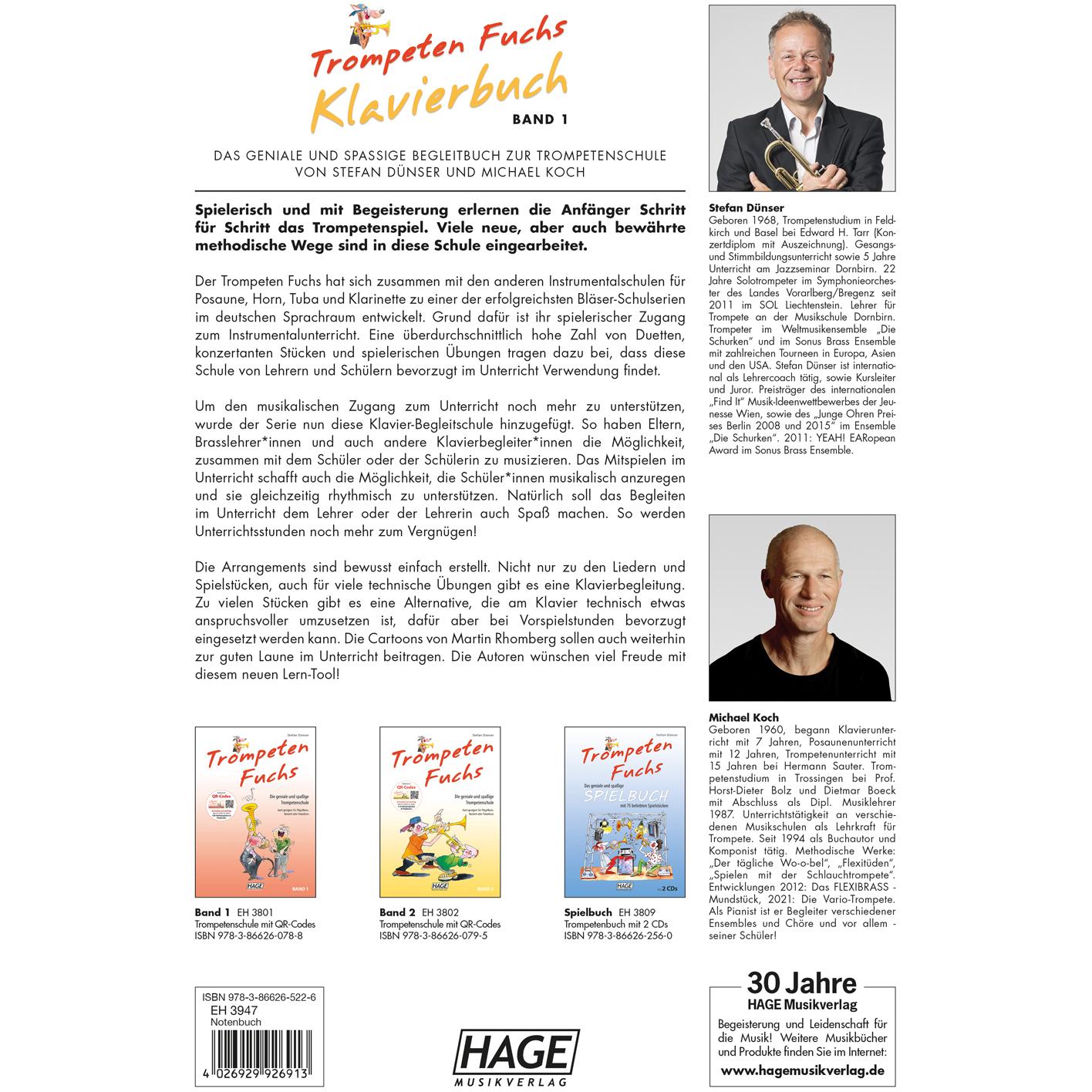 Thumbnail - Trompeten Fuchs Klavierbuch Band 1, Fachbücher von Stefan Dünser, Michael Koch