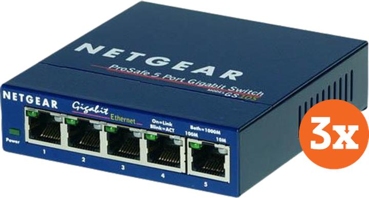 Netgear GS105 3-Pack (5 Ports)