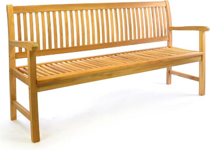 Actual product image VCM 3-Sitzer Gartenbank Parkbank hochwertig massiv Teak Holz natur 180cm