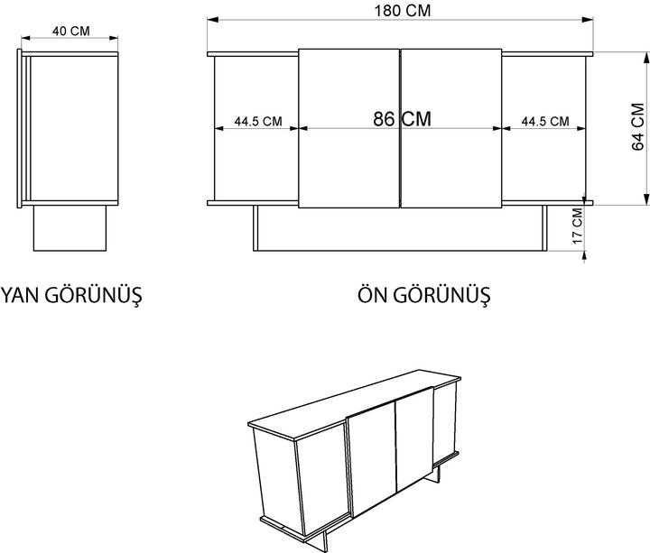 Actual product image Homitis Diana (180 x 81 x 40 cm)
