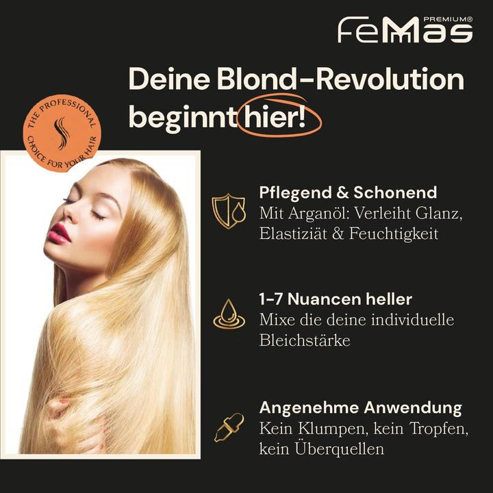 Image du produit FemMas Blondier-Set für Haaraufhellung (mit Arganöl) (Blond)