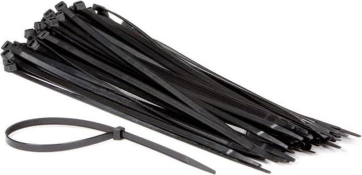 Velleman NYLON-KABELBINDER-SET - 7.6 mm x 400 mm - SCHWARZ (100-tlg.) (Klettkabelbinder, 400 mm, 100 Stk.)