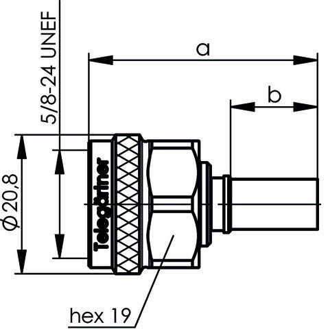 Actual product image Telegärtner N-cable plug (Antenna cable)