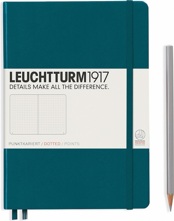 Leuchtturm1917 Notizbuch (A5, Gepunktet, Harter Einband)