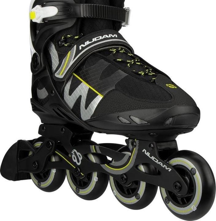 Actual product image Nijdam Inlineskates - Circle Rayzor - Alu Frame - Zwart/Zilver - Maat 40 (40)