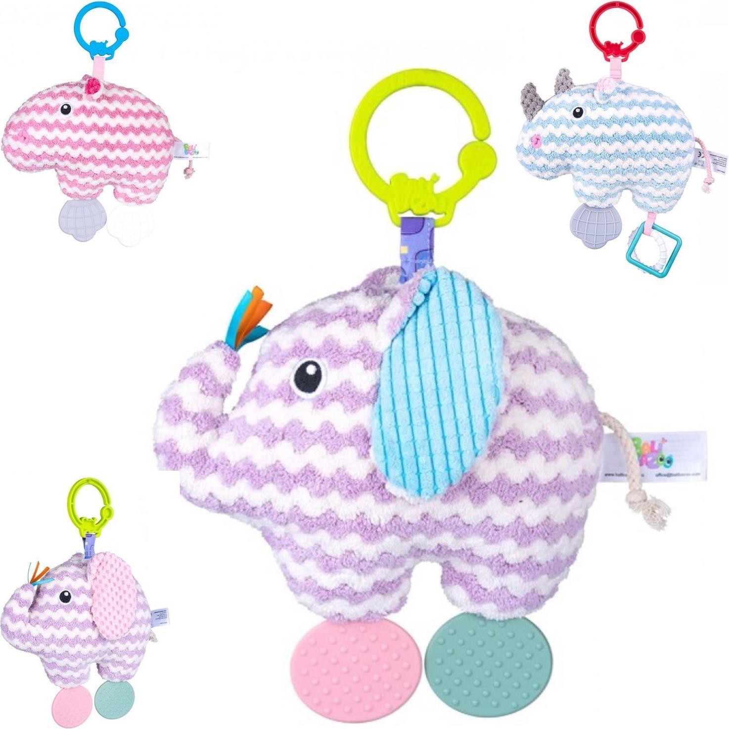 Bali Bazoo, Kinderwagenspielzeug, Stofftier C-Ring, Rassel