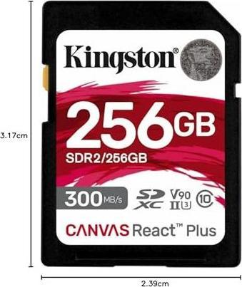 Produktbild Kingston Canvas React Plus (256 GB, SDXC, U3, UHS-II)