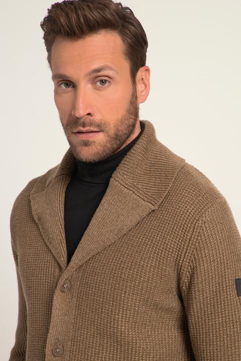 Actual product image JP1880 Cardigan, wool blend, shawl collar, button placket (3XL)