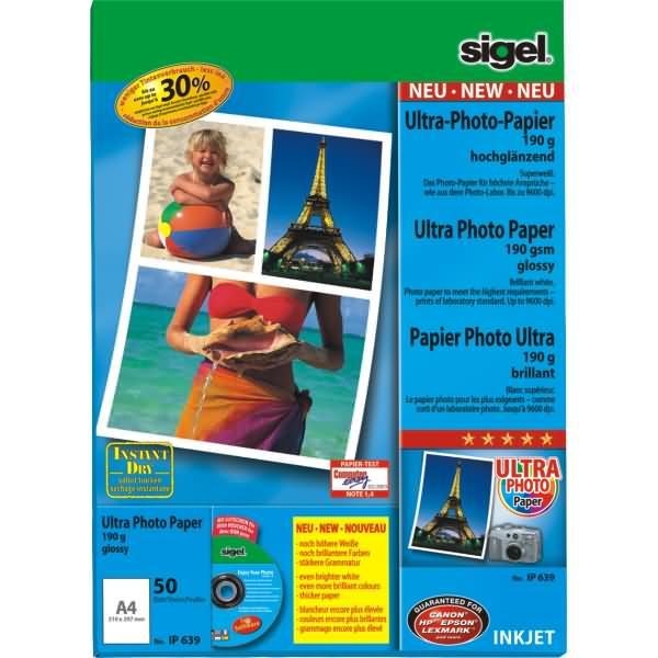 Actual product image Sigel Inkjet Ultra (190 g/m², A4, 50 pcs.)