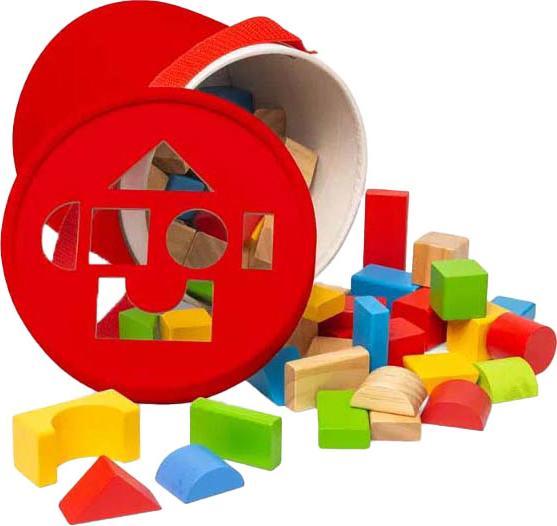 Bigjigs bunte Holzbausteine, 80 Stück.
