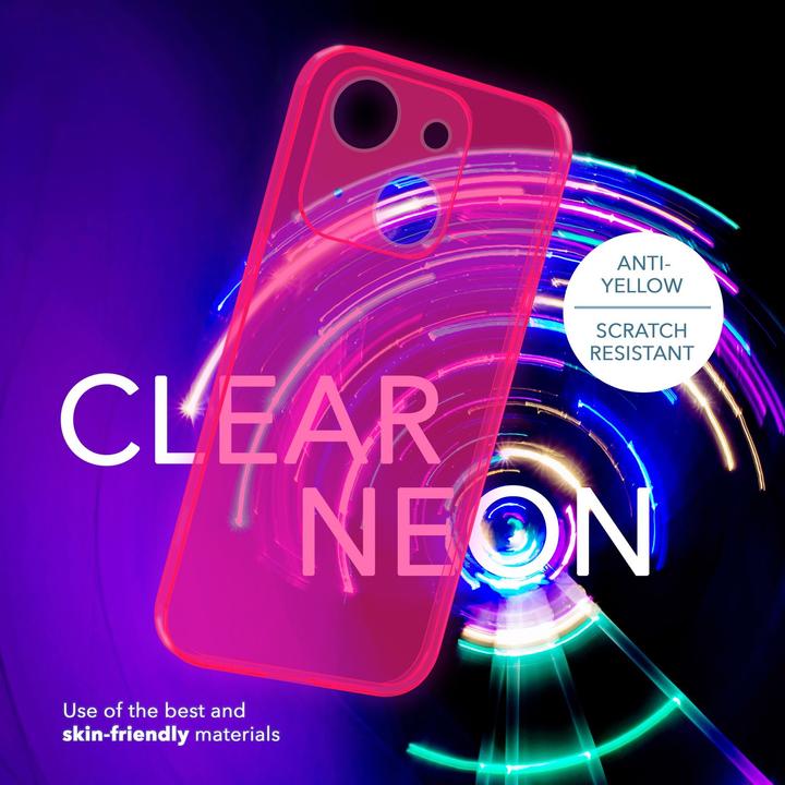 Actual product image Nalia Clear Transparent Neon Silicone Sleeve (Apple iPhone 14)